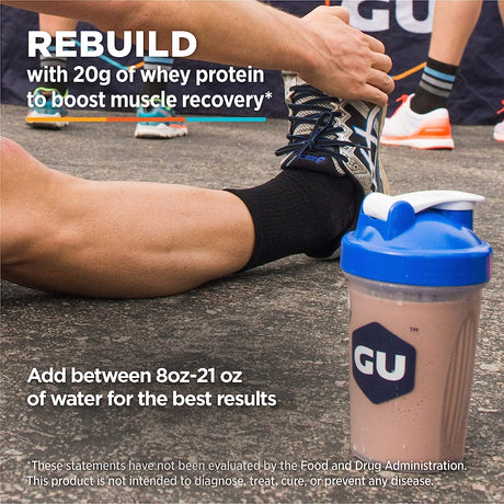 GU Energy Roctane Ultra Endurance Protein Recovery Drink Mix, Guten-Free and Kosher Recovery Support after Any Workout, 15-Serving Pouch, Chocolate Smoothie