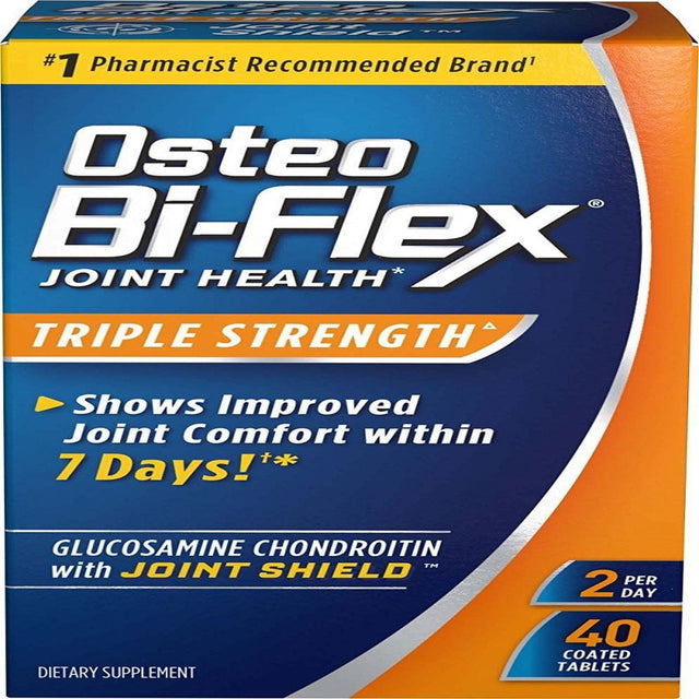 Osteo Bi-Flex Triple Strength Coated Tablets (Pack of 40), Joint Health Supplements with Glucosamine & Vitamin C, Gluten Free