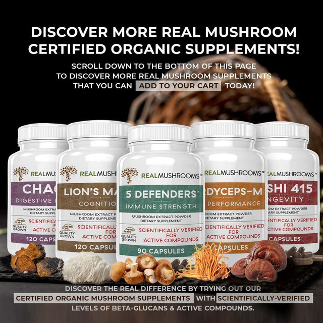 Real Mushrooms Reishi Mushroom Capsules for Longevity (90Ct) Vegan, Non-Gmo Reishi Extract, Reishi Mushroom Supplement for Relaxation, Better Sleep, Overall Wellness, Also Safe for Pets