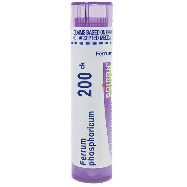 Boiron Ferrum Phosphoricum 200CK, Homeopathic Medicine for Low or Mild Fever, 80 Pellets