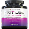 Vitauthority Multi Collagen Pills for Women & Men - Hydrolyzed Collagen Peptides with Vitamin C and Hyaluronic Acid 90Ct