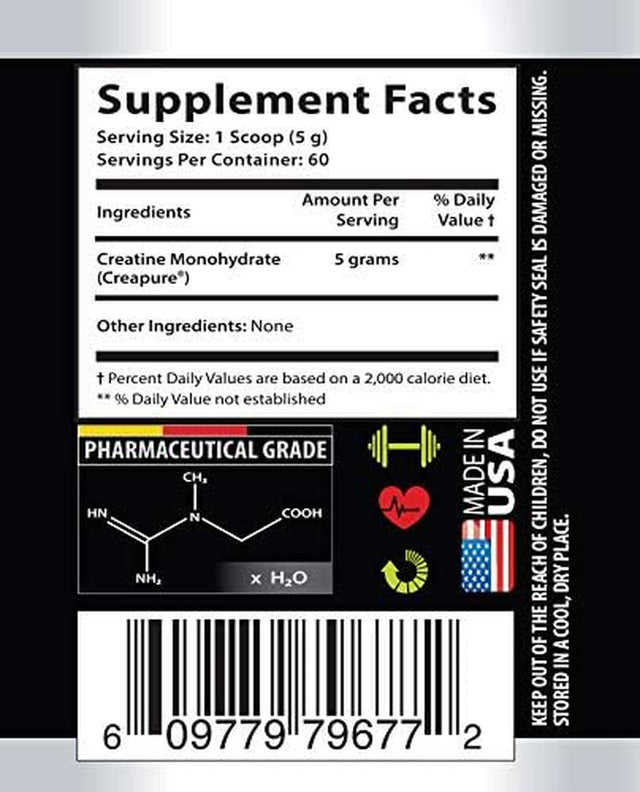 Pre Workout Supplements for Men - German CREATINE Powder CREAPURE - PRE & Post Workout - Creatine for Muscle Growth - 1 Can 300 Grams (60 Servings)