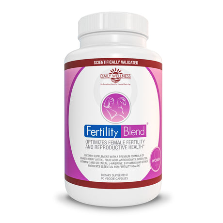 Fertility Blend Fertility Supplements for Women - Natural Fertility Pills Conception Aid, Regulate Hormones and Cycle, Balance Ovulation / Vitex, Folic Acid, Antioxidants 90 Veggie Caps, 30 Day Supply