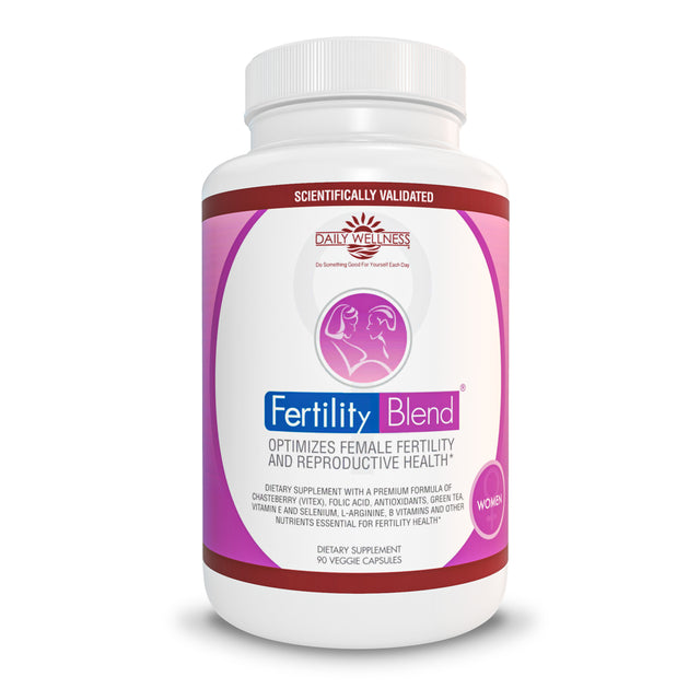 Fertility Blend Fertility Supplements for Women - Natural Fertility Pills Conception Aid, Regulate Hormones and Cycle, Balance Ovulation / Vitex, Folic Acid, Antioxidants 90 Veggie Caps, 30 Day Supply