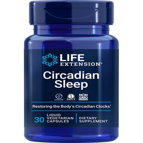 Life Extension Circadian Sleep - Restore Circadian Rhythms for Sleep & Overall Health - Gluten-Free, Non-Gmo - 30 Liquid Vegetarian Capsules