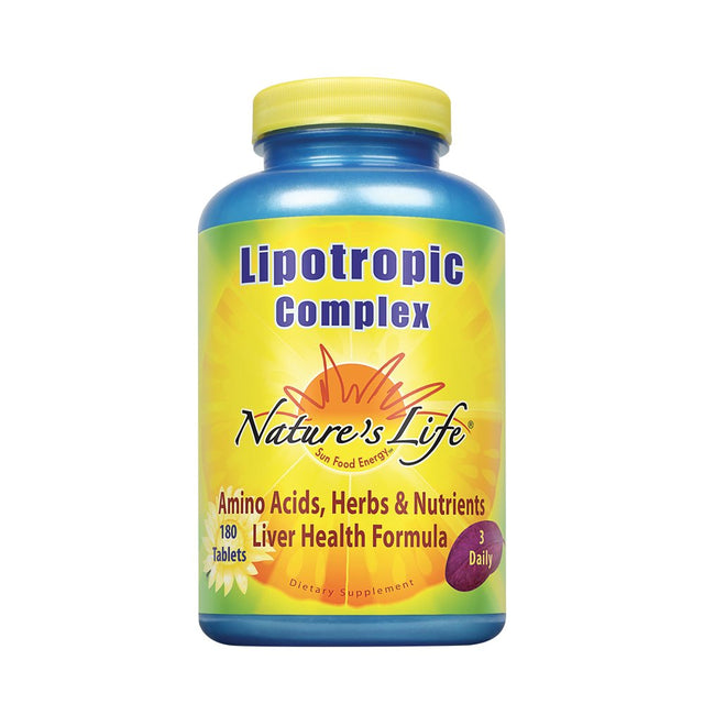 Nature'S Life Lipotropic Complex | Comprehensive Support for Healthy Liver Function | with Choline & Inositol | Non-Gmo | 180 Vegetarian Tablets