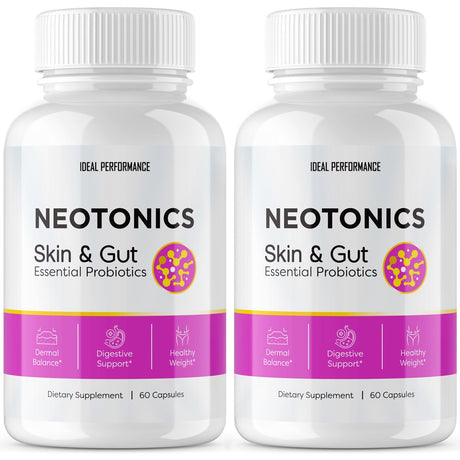 Neotonics Skin & Gut - Official - Neotonics Advanced Formula Skincare Supplement Reviews Neo Tonics Capsules Skin and Gut Health, 2 Pack