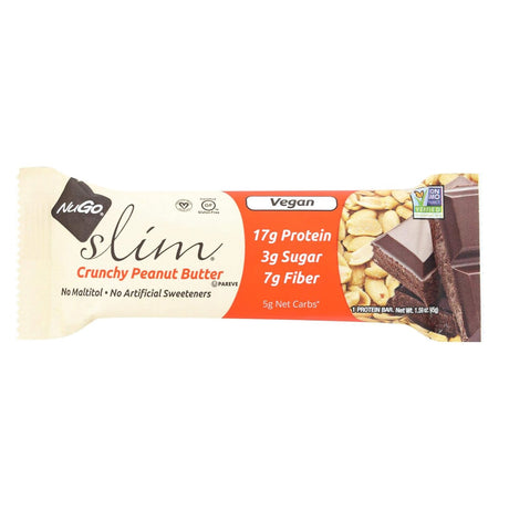 Nugo Nutrition Bar - Slim - Crunchy Peanut Butter - 1.59 Oz Bars - Case of 12