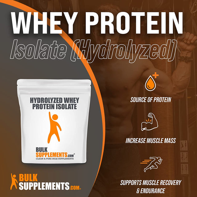 Bulksupplements.Com Hydrolyzed Whey Protein Isolate - Whey Isolate - Whey Protein Powder Unflavored - Plain Protein Powder - Whey Powder - Isolate Protein Powder (100 Grams - 3.5 Oz)