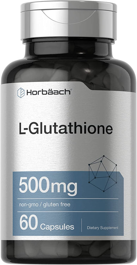 L-Glutathione | 500Mg | 60 Capsules | by Horbaach