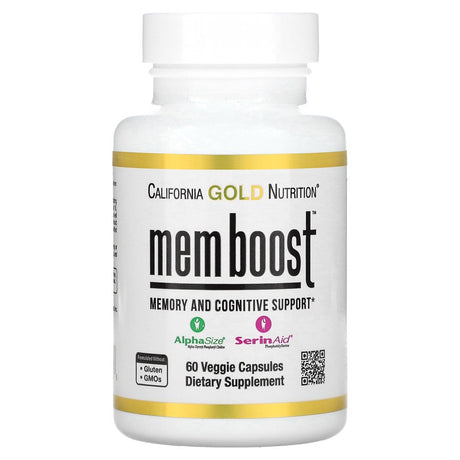 California Gold Nutrition MEM Boost, Memory & Cognitive Support, 60 Veggie Capsules