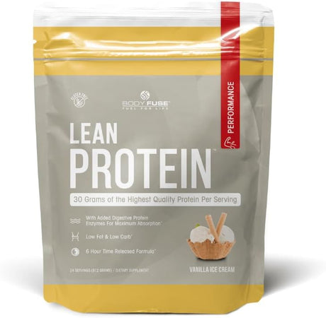 Lean Protein Vanilla 2 Lb | Three Whey Protein Sources and Digestive Enzymes | 30 G Protein per Serving | Non GMO Gluten Free