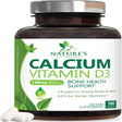 Calcium 1200 Mg plus Vitamin D3, Bone Health & Immune Support - Nature'S Calcium Supplement with Extra Strength Vitamin D for Extra Strength Carbonate Absorption Dietary Supplement - 180 Tablets