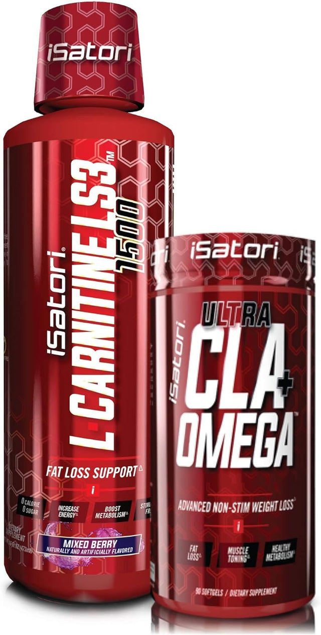 Isatori L-Carnitine LS3 Mixed Berry 1500Mg (32 Servings) Ultra CLA (90 Softgels)