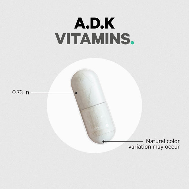 Codeage ADK Vitamins, 6-Month Supply, Vitamin A, 5000 IU Vitamin D3, Vitamin K1 & K2 (MK7 & MK4), 180 Ct