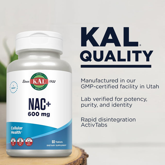 Kal N-Acetyl Cysteine plus Tablets, 60 Count