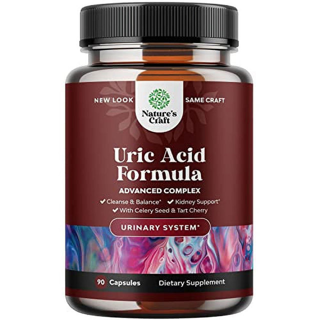 Herbal Uric Acid Cleanse and Detox - Essential Daily Kidney Cleanse and Uric Acid Support for Adults - Joint Support Supplement and Detox Cleanse with Tart Cherry Extract Capsules for Men and Women