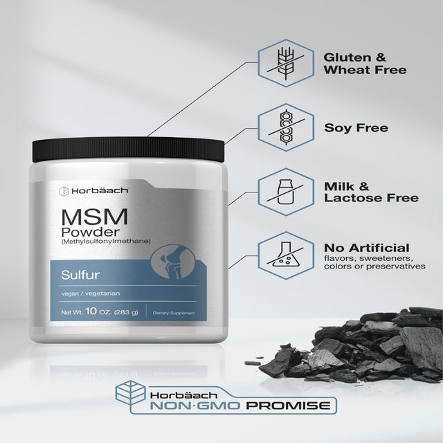 MSM Powder (Methylsulfonylmethane) | 10 Oz | by Horbaach