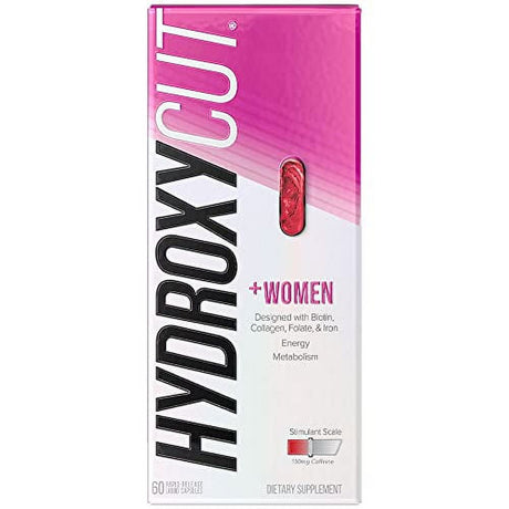 Hydroxycut + Women Pills with Biotin & Collagen | Hair Nails and Skin Vitamins | Iron Supplement | Energy Pills, 60 Count