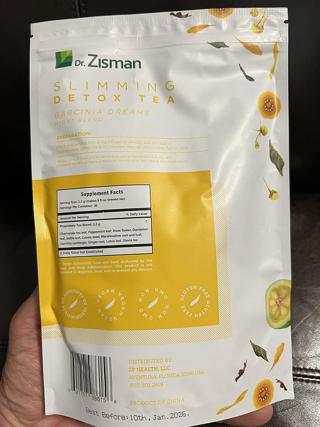 Dr. Zisman ZT Slimming Detox Tea Pack (Matcha Coconut + Goji Ginger + Garcinia Dreams + Peach and Acai Blend) - Enhanced Metabolism and Healthy Sleep and Digestion