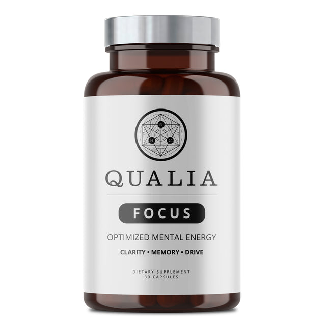 Qualia Focus Brain Booster Supplement by Neurohacker Collective | Nootropic Designed for Clarity, Memory & Drive | W/Ginkgo Biloba, L-Theanine 30 Ct