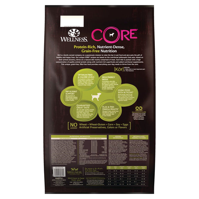 Wellness CORE Natural Grain Free Dry Dog Food, Small Breed Healthy Weight, 12-Pound Bag