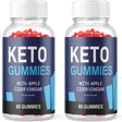 (2 Pack) Kickin Keto ACV Gummies - Supplement for Weight Loss - Energy & Focus Boosting Dietary Supplements for Weight Management & Metabolism - Fat Burn - 120 Gummies