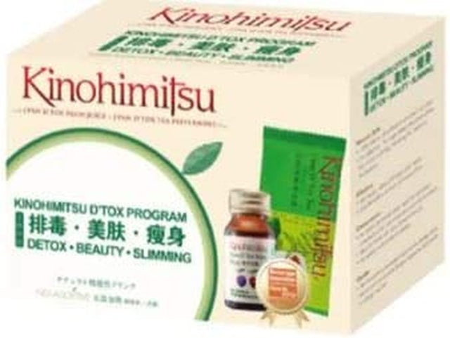 KINOHIMITSU D'Tox Tea Peppermint 2G X 14S -Kinohimitsu Detox Tea Gently Rejuvenates the Body, Lessening Fatigue and Restoring Vigour to Those Who Often Feel Weak or Tired