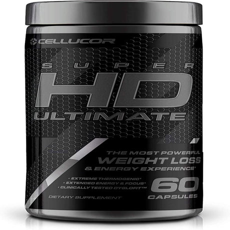 Cellucor Super HD Ultimate for Men & Women - Enhance Focus and Increase Energy - Capsimax, Green Tea Extract, 160Mg Caffeine & More 60 Servings