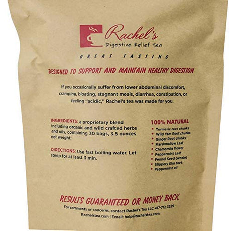 Rachel’S Tea: Turmeric, Wild Yam, Ginger, Marshmallow, Chamomile, Peppermint, Fennel Slippery Elm Berry Chewable 10 Billion Acid Resistant Probiotic Strains. Adults, Kids, Great Taste