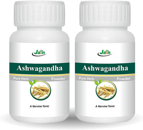 Jain'S Ashwagandha Powder 100 Gram (Pack of 2) - Indian Ayurveda'S Pure Natural Herbal Supplement Powder