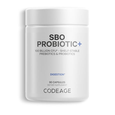 Codeage SBO Probiotics 100 Billion CFU, Soil-Based Organisms, Prebiotic, Organic Fermented Botanicals, 90 Ct