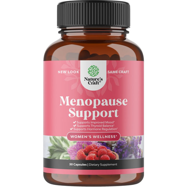 Complete Herbal Menopause Supplement for Women - Multibenefit Menopause Relief Hormone Balance for Women for Night Sweats Mood and More with Dong Quai Vitex Chaste Berry and Black Cohosh - 25 Servings