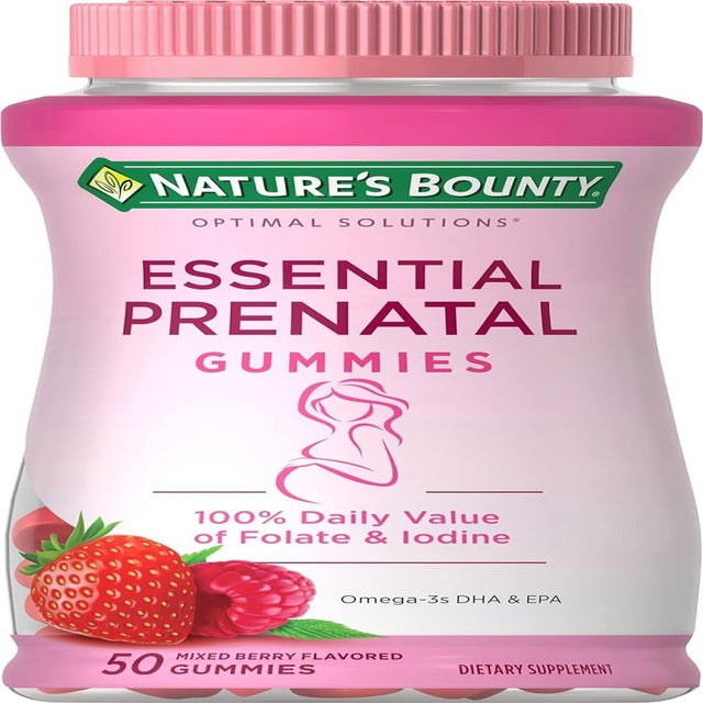 Nature'S Bounty Optimal Solutions Essential Prenatal Gummy Vitamins, 50 Ct