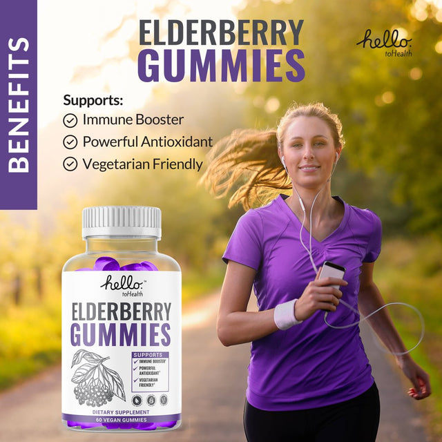 Complete Elderberry Gummies with Vitamin C and Zinc - Total Immune Support Gummies - All-Day Immune System Booster for Men and Women - (60 Gummies)