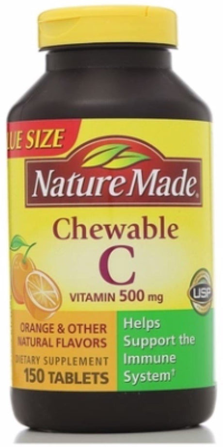 Nature Made Vitamin C 500 Mg Chewable Tablets 150 Ea (Pack of 2)