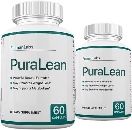 (2 Pack) Official Puralean Detox Pills by Fulman Labs, Purelean Weight Management Supplement, 120 Capsules, 2 Months Supply, 120 Count (Pack of 2)