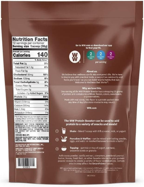 WW Chocolate Protein Booster - Whey Protein Powder, 2 Smartpoints - Weight Watchers Reimagined