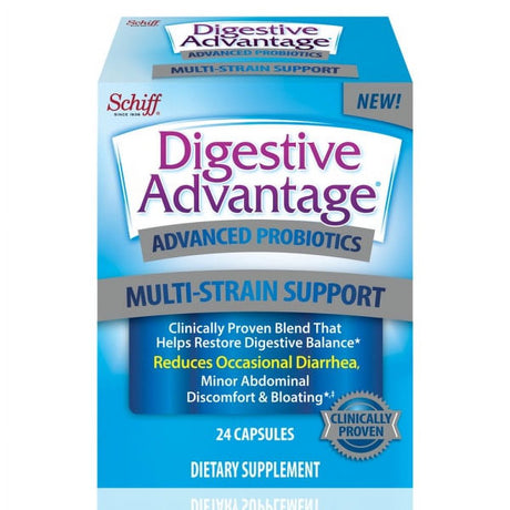 Digestive Advantage Advanced Probiotics Multi-Strain Support Capsules (24 Count), 20 Billion Cfus per Serving