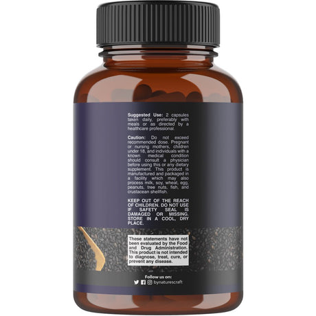 Vegan Black Seed Oil Capsules - Cold Pressed Nigella Sativa Black Cumin Seed Oil Capsules with Omega 3 6 9 Antioxidants and Thymoquinone for Hair Growth Immune Support Joint Health and Digestion