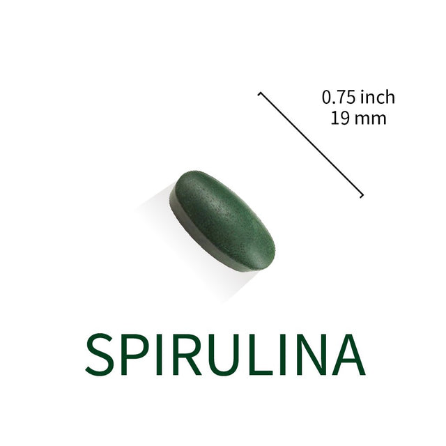 Lovita Spirulina Tablet 3000Mg Maximum Strength, Spirulina Organic 1000Mg per Tablet, Natural Multivitamin Superfood, 100% Vegan, Non-Irradiated, 90 Vegetarian Tablets