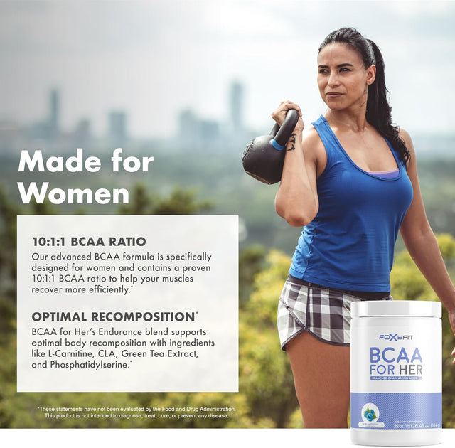 BCAA for Her | Branched Chain Amino Acids for Women to Boost Hydration and Reduce Soreness, Blackberry Lemonade (BCAA Powder - 20 Servings)