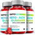 (3 Pack) Rapid Keto ACV Gummies - Supplement for Weight Loss - Energy & Focus Boosting Dietary Supplements for Weight Management & Metabolism - Fat Burn - 180 Gummies