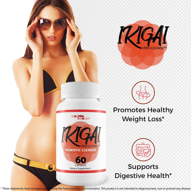 Ikigai Pro Cleanse - Premium Cleanse with 15+ Herbs & Probiotics - Full Body Cleanse Detox - Support Digestive, Gut, & Colon Health - Aid Bloating Relief & Regularity - Advanced Cleansing Formula