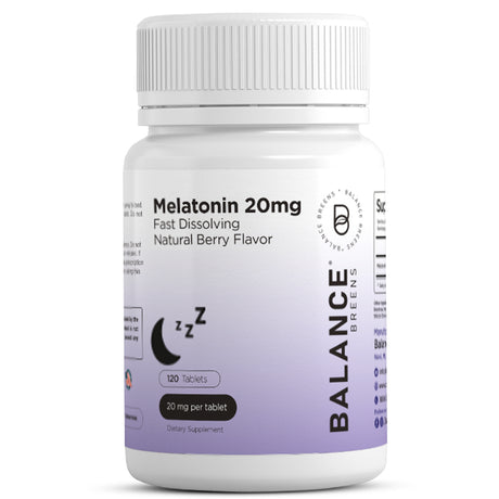 Melatonin 20Mg, 100% Drug Free, Fast-Dissolve 120 Tablets - Natural Sleep Aid, Experience Serene, Restful Nights