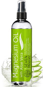 Magnesium Oil Spray with Aloe Vera = Less Itching, More Relief for Sensitive Skin - Made in the USA by Seven Minerals