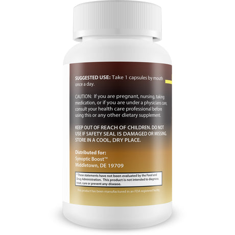 Synoptic Boost - Help Support: Mental Focus, Clarity, Memory, Concentration, Mental Performance, and Natural Energy Levels - Cognitive Health Support - Nootropic Brain Booster Supplement - 30 Servings