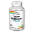 Solaray Enhanced Absorption Calcium Magnesium - 180 Vegcaps - 2:1 Ratio - Supports Bone Strength & Healthy Teeth - Vegan