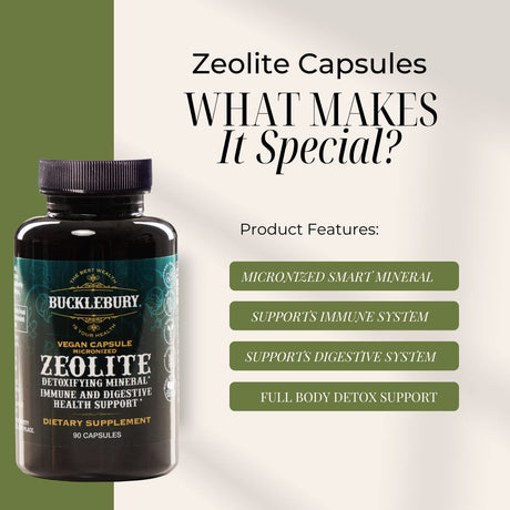 Zeolite Micronized Smart Mineral Capsules - Supports Detox, Immune & Digestive Tract Health - 90 Vegan Capsules