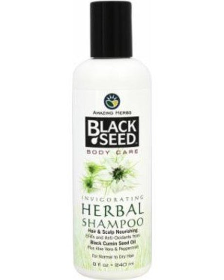 Amazing Herbs Black Seed Invigorating Herbal Shampoo, 8 Fl Oz